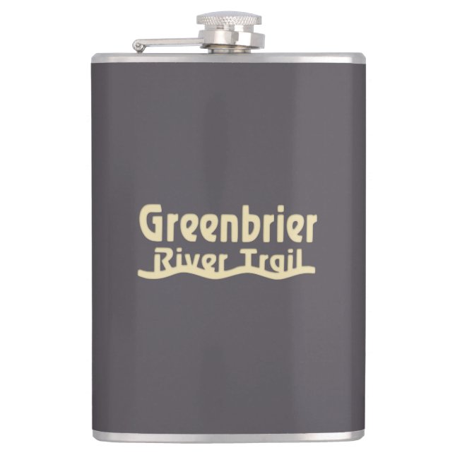 Greenbrier River Trail Hip Flask (Front)
