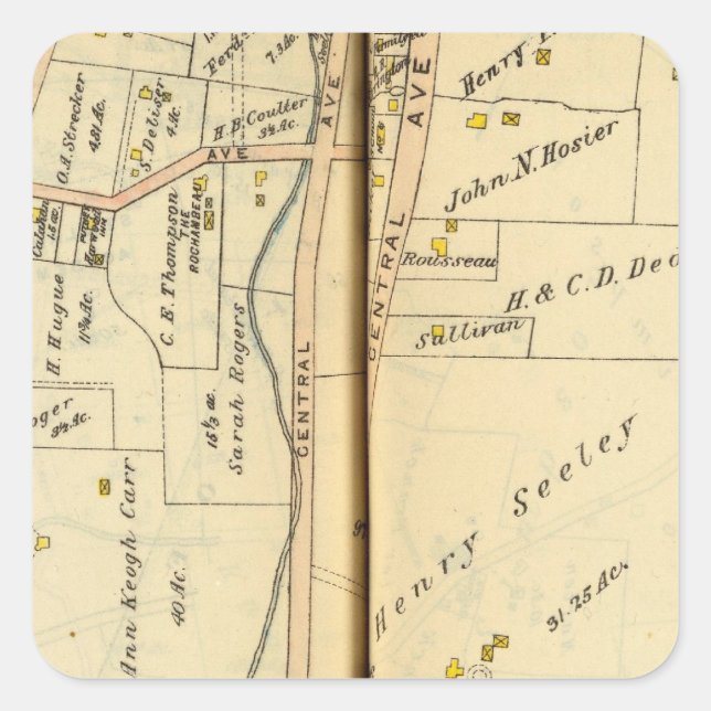 Greenburg, New York 2 Square Sticker (Front)