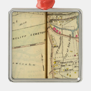 Greenburg, New York 3 Metal Ornament