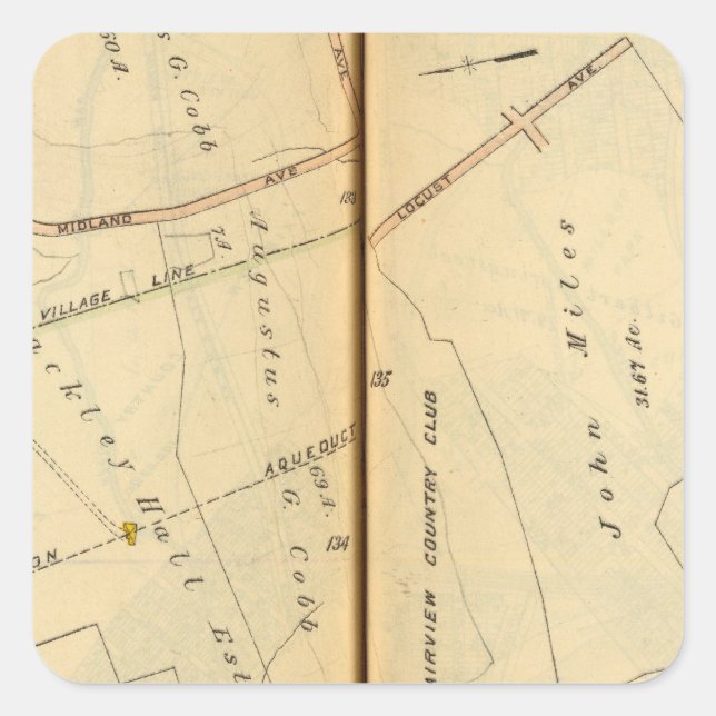 Greenburg, New York 7 Square Sticker (Front)