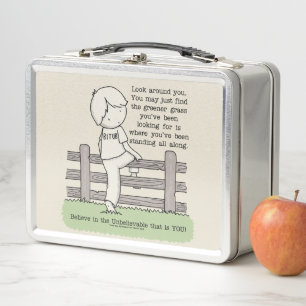 Greener Grass Metal Lunch Box