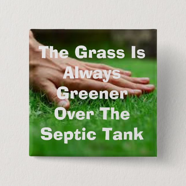 Greener Grass Square Button (Front)