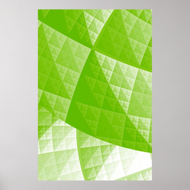 Greenery abstract pattern poster (Front)