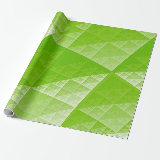 Greenery abstract pattern wrapping paper (Unrolled)