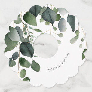 Greenery and Eucalyptus Wedding  Wine Glass Tag