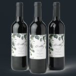 Greenery and Eucalyptus Wedding Wine Label<br><div class="desc">Greenery and Eucalyptus Wedding collection. Full suite available https://www.zazzle.com/collections/greenery-119810626079950849</div>