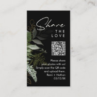 Greenery and Gold Leaf | Share Your Photos QR Code
