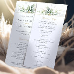 Greenery and Gold Wedding Ceremony Program<br><div class="desc">Celebrate the journey of love with this beautifully crafted wedding ceremony program, featuring a watercolor design of lush greenery and golden accents. The front cover warmly welcomes guests to the union of the couple, while the back details the procession and acknowledges the wedding party. The serene palette of greens with...</div>