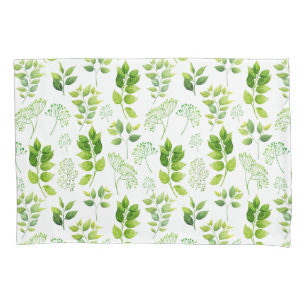 Greenery and Organic Pattern Pillowcase