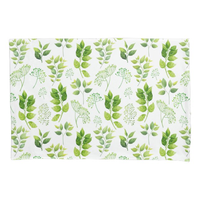 Greenery and Organic Pattern Pillowcase (Front)
