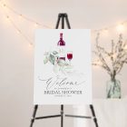 Greenery and Wine Bridal Shower Welcome
