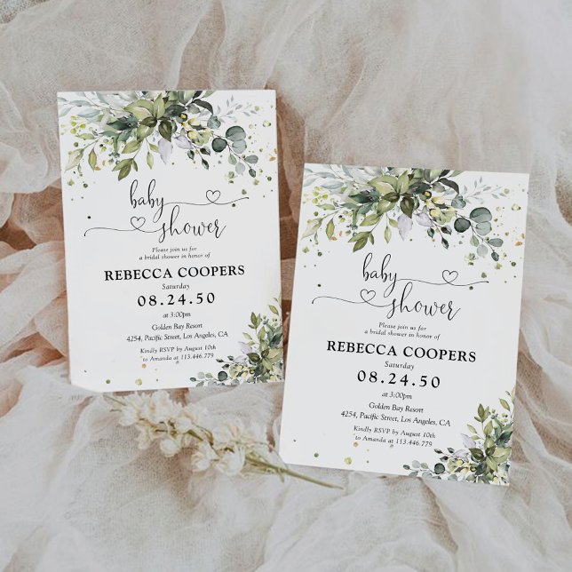 Greenery Baby Shower Invitation (Creator Uploaded)