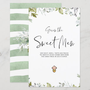 Greenery Baby Shower Mini Sign Guess Sweet Mess