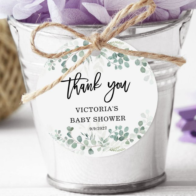 Greenery  Baby Shower Welcome Favour Tags (Creator Uploaded)