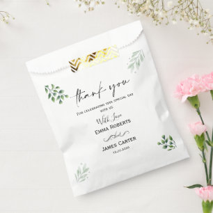 Greenery Boho Leaf Favor Boxes Favour Bag