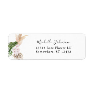 Greenery Boho Tropical Floral 2 Retour Adresse