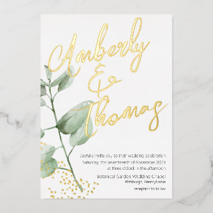 Greenery Bold Script Botanical Wedding