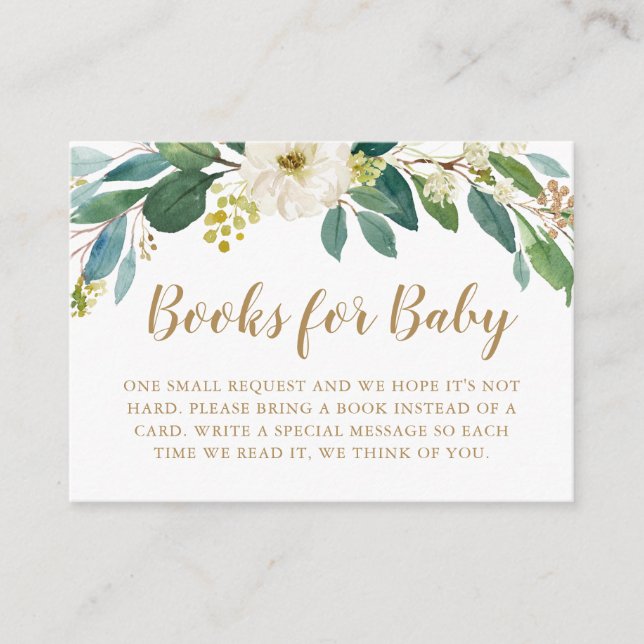 Greenery Books for Baby Insert Card (Front)