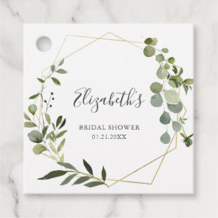 Greenery Botanical Bridal Shower Favour Tags