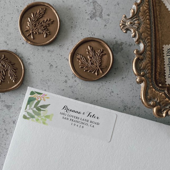 Greenery Botanical Foliage Return Address (Creator Uploaded)