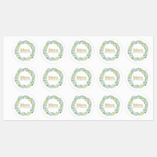 Greenery Botanical Waterproof Labels