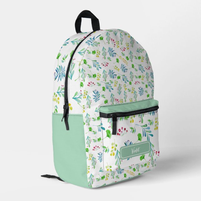 Greenery Breeze Custom Print Cut Sew Bag (Back Corner Left)