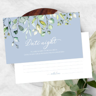 Greenery Bridal Shower Date Night Jar Cards