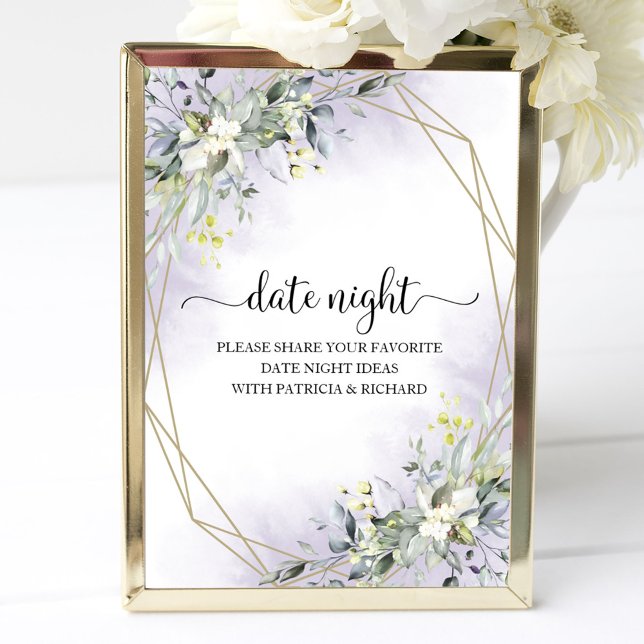 Greenery Bridal Shower Date Night Jar Sign (Creator Uploaded)