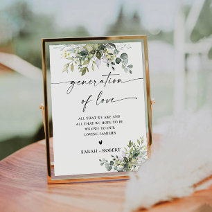 Greenery Bridal Shower Generation of Liove Sign