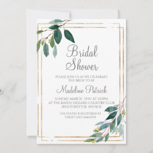 Greenery Bridal Shower Invitation