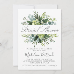 Greenery Bridal Shower Invitation
