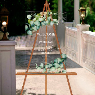 Greenery Bridal Shower Welcome Sign 