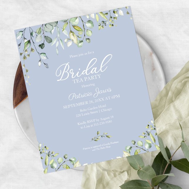 Greenery Bridal Tea Party Budget Invitations (Creator Uploaded)