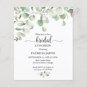 Greenery Budget Bridal Luncheon Invitations