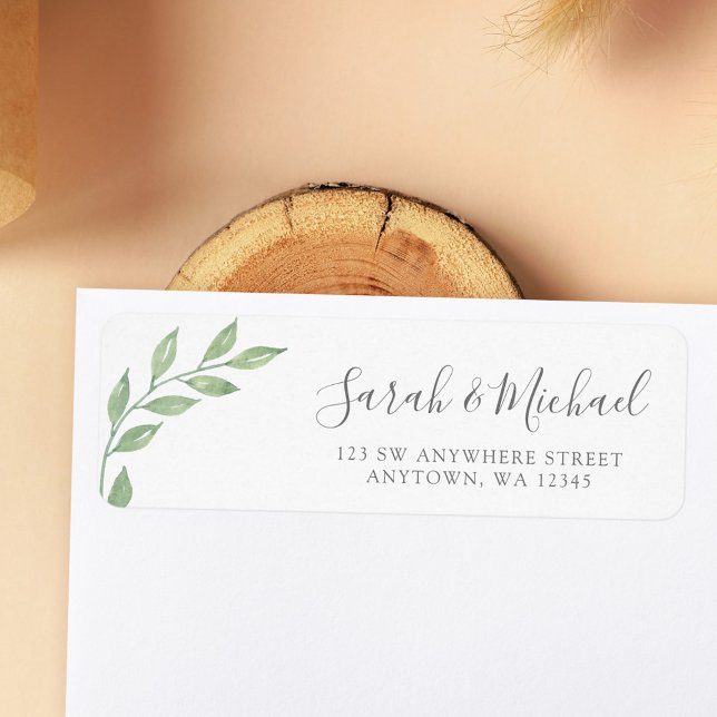 Greenery Calligraphy Return Address (Creator Uploaded)