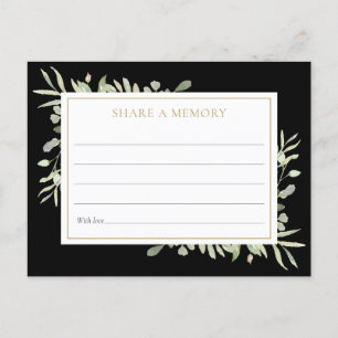 Greenery Celebration of Life Share A Memory Card