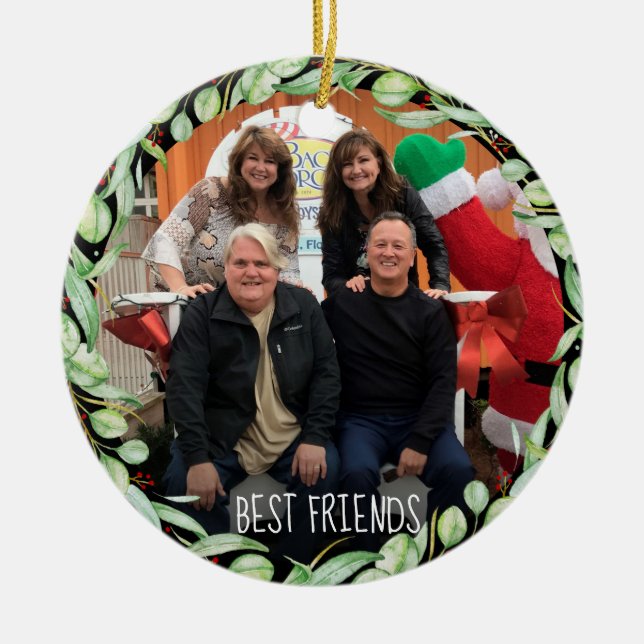 Greenery Ceramic Ornament (Front)