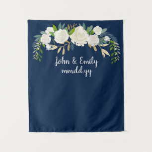 Greenery Ceremony Photo Booth Winter Wedding Decor Tapestry