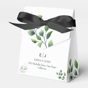 Greenery Chic Wedding Favour Boxes