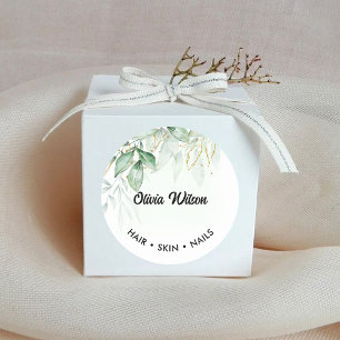 Greenery Classic Round Sticker