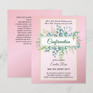 Greenery CONFIRMATION Invite Modern Double Sided