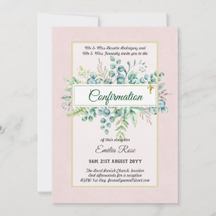 Greenery CONFIRMATION Invite Modern Double Sided