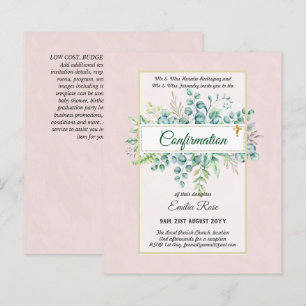Greenery CONFIRMATION Invite Modern Double Sided