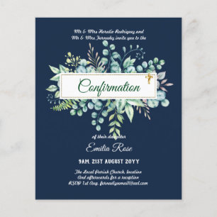 Greenery CONFIRMATION Invite Modern Double Sided Flyer