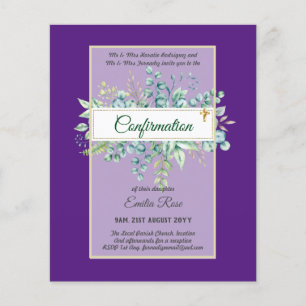 Greenery CONFIRMATION Invite Modern Double Sided Flyer