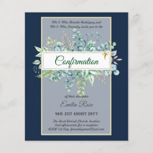Greenery CONFIRMATION Invite Modern Double Sided Flyer