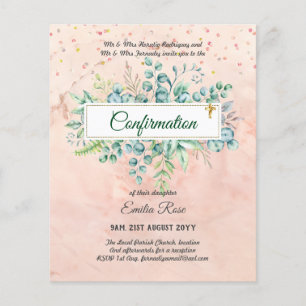 Greenery CONFIRMATION Invite Modern Double Sided Flyer