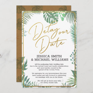 Greenery Coronavirus Delay The Date Card