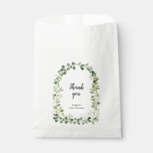 Greenery Custom Thank You Kraft Paper Bag