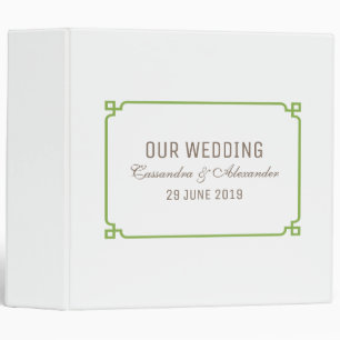 Greenery Deco Chic Wedding Binder
